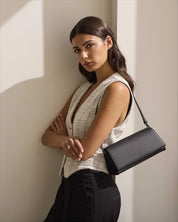 Andretta Plant-Based Convertible Clutch | Black