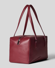Bisaccia Geometric Plant-Based Shoulder Bag | Bordeaux