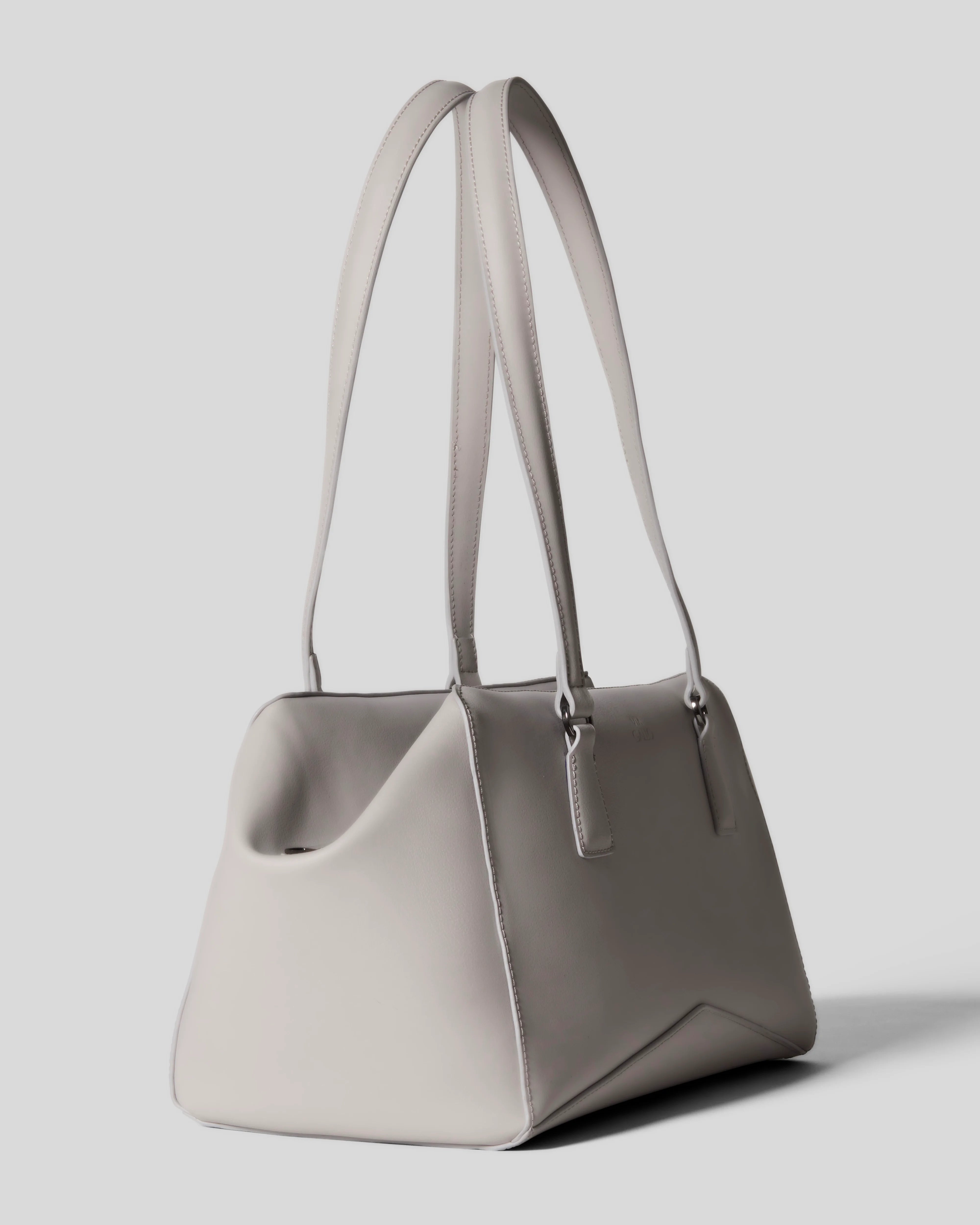 Bisaccia Geometric Plant-Based Shoulder Bag | Dove