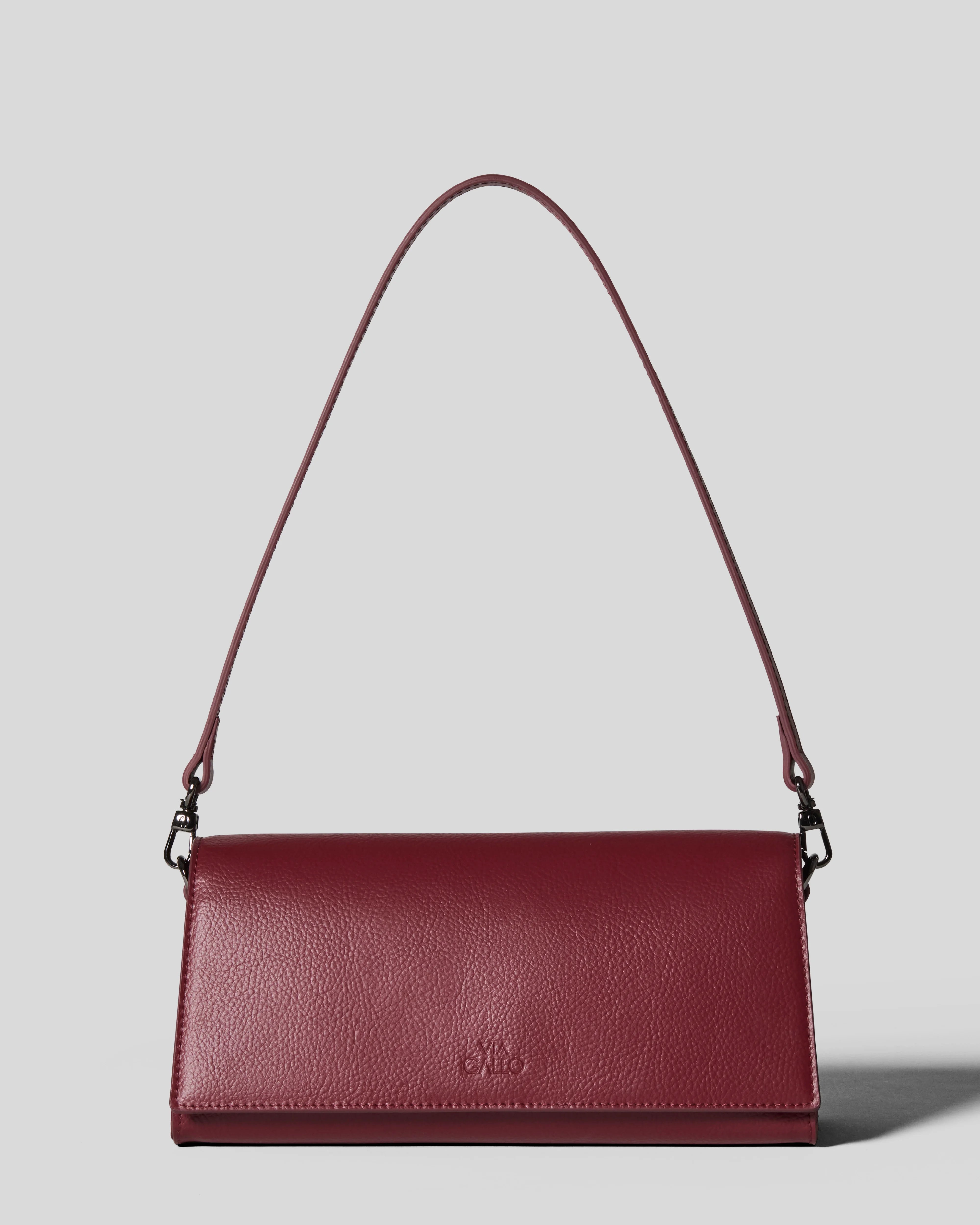 Andretta Plant-Based Convertible Clutch | Bordeaux