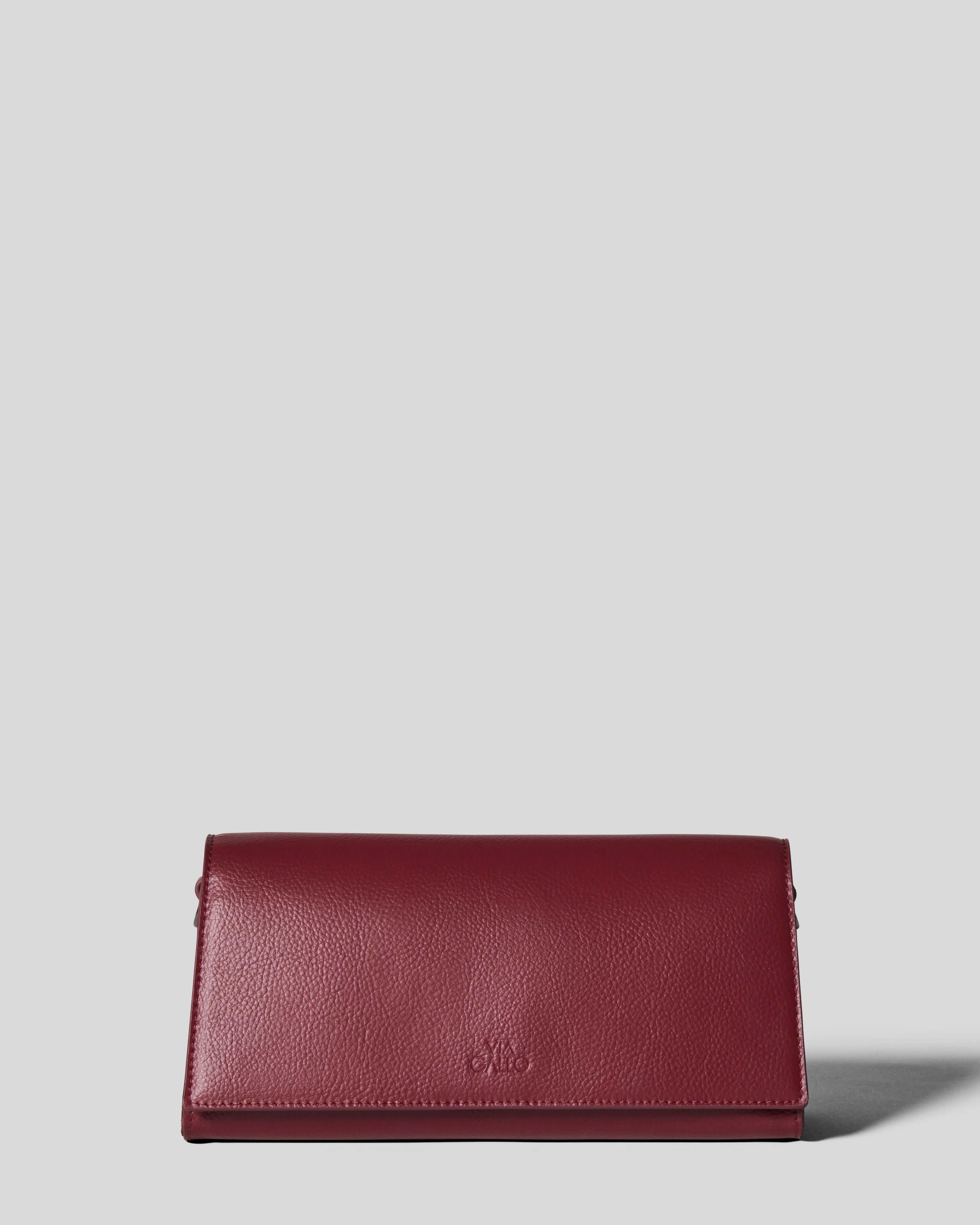 Andretta Plant-Based Convertible Clutch | Bordeaux